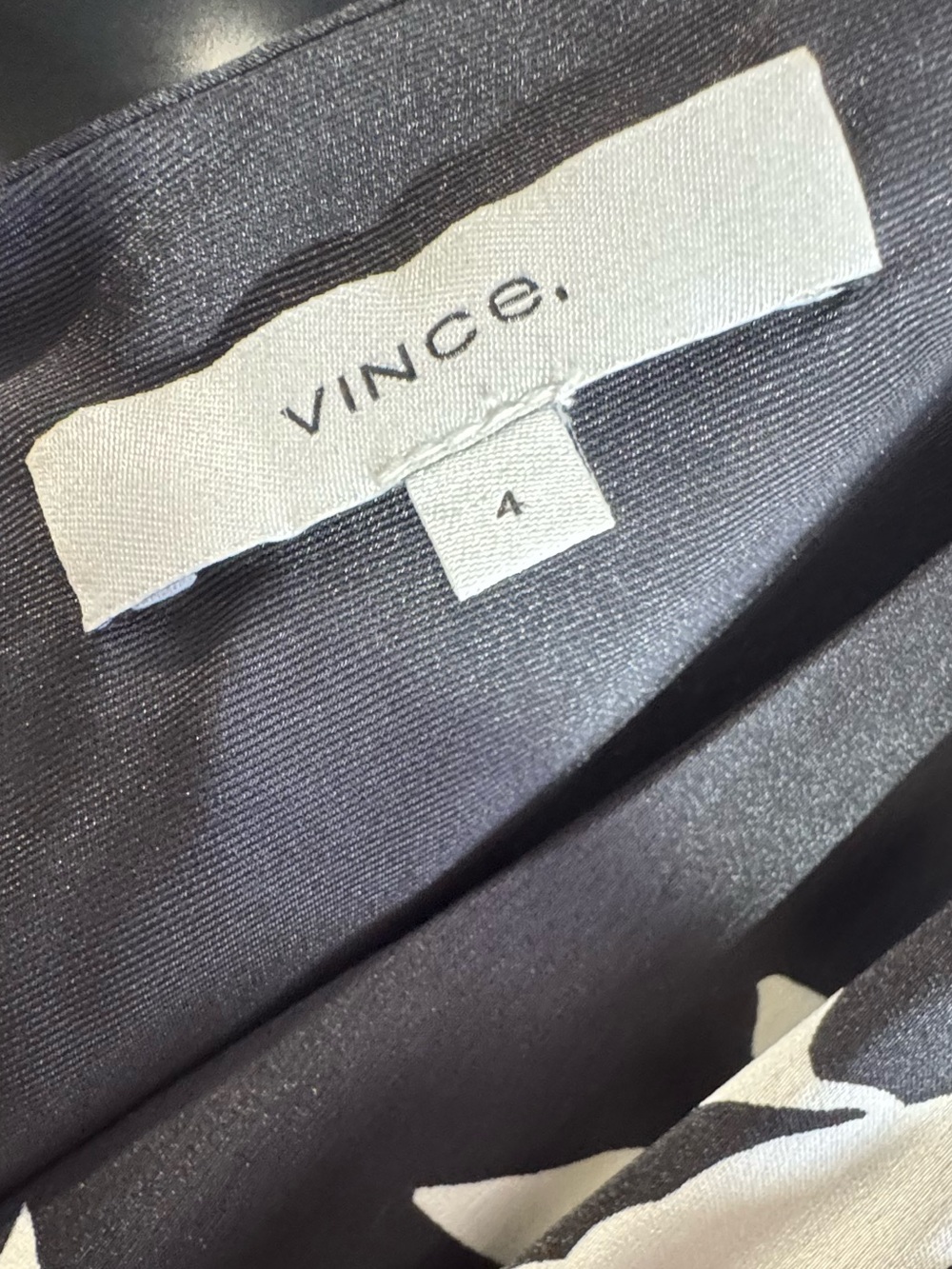 Vince Black Floral Slip Dress Sz 4 - Picture 10 of 10
